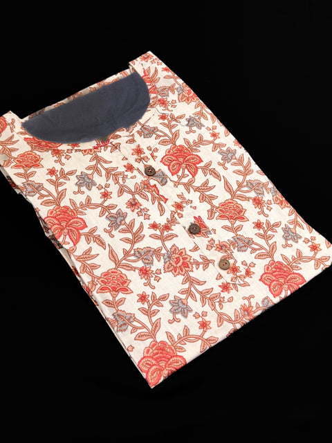 (Copy) Pure Cotton based Printed short Kurti for girls /Ladies (Size 38 - length 28 inches, Size 42 ,46, 48 length -31 inches)sleeves 17 inch