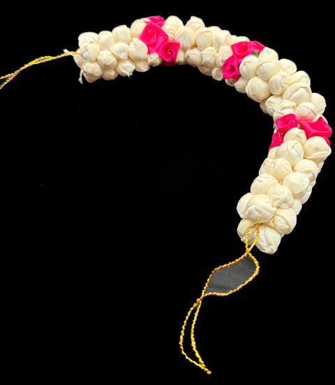 Pink  and White Gajra