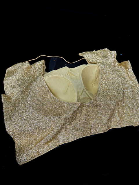 Bright Gold Shimmery stretchy fabric beautiful Blouse