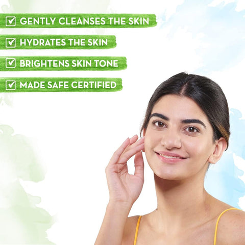 MAMAEARTH Rice Water Face Wash with Niacinamide | Gentle Exfoliating Cleanser for Radiant Skin | Hydrating Formula | All Skin Type | 3.38 Fl Oz (100ml)