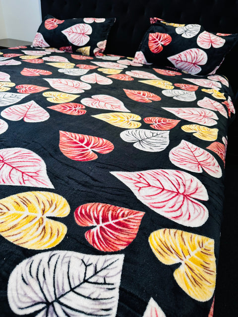 Fleno Warm Winter Bedsheet (108 Inches X 108 Inches )