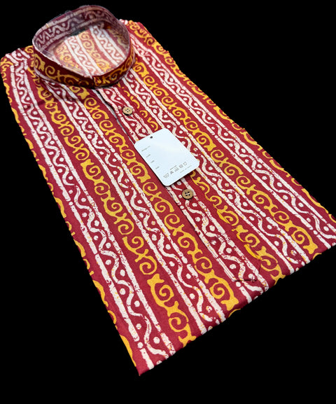 Pure cotton based Men’s Printed kurti (sizes mentioned in inches ,not according to the label on Kurti)size 42 kurti- Length 38inches)