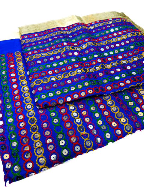 Silk Based Embroidery Work with big sequined work Rumala Sahib Double Set With Palkan