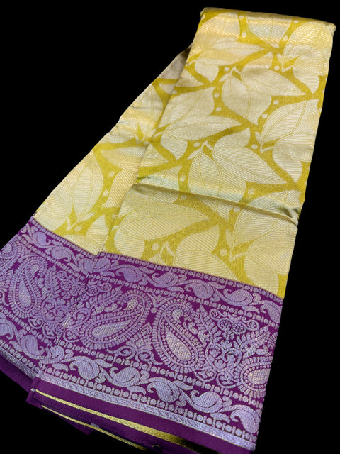 Soft Silk Saree with contrast beautiful pallu and blouse