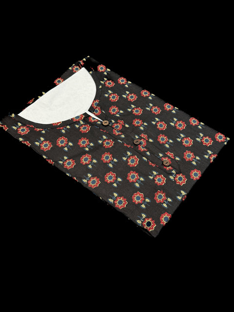 Pure Cotton based Printed short Kurti for girls /Ladies (Size 38 - length 28 inches, Size 42 ,46, 48 length -31 inches)sleeves 17 inch