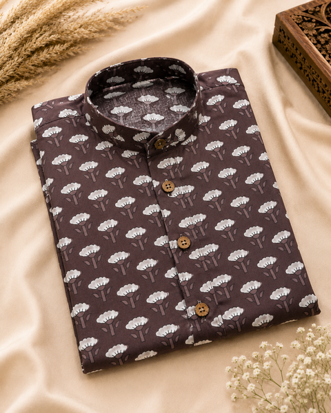 Pure Cotton Based Men’s Printed Kurti (Sizes Mentioned In Inches ,Not According To The Label On Kurti) Size 44 Kurti- Length 40 Inches And Size 46-Length 42 Inches ) Kurti only. Pants not included.