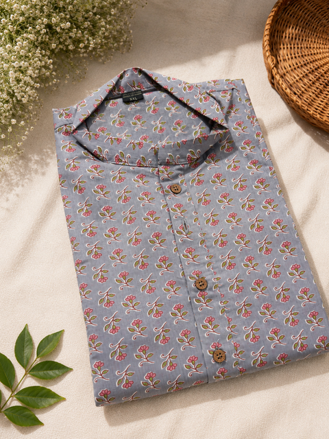 Pure cotton based Men’s Printed kurti (sizes mentioned in inches ,not according to the label on Kurti)size 44 kurti- Length 40 inches and size 46-length 42 inches ) Kurti only. Pants not included.