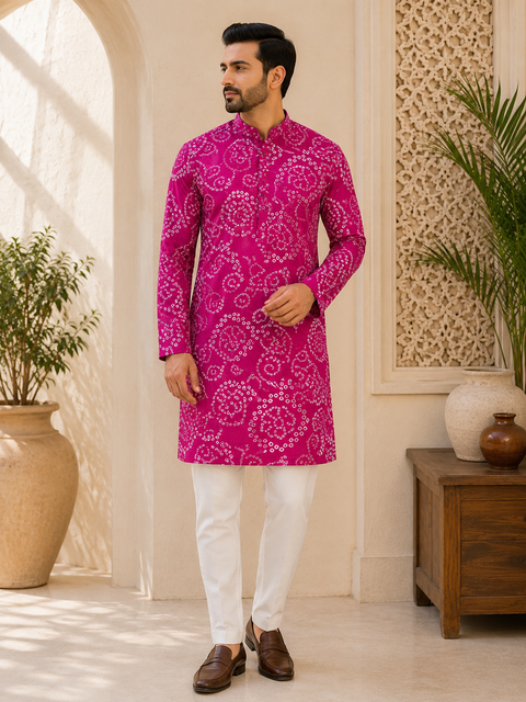 Pure cotton based Men’s Printed kurti (sizes mentioned in inches ,not according to the label on Kurti)size 44 kurti- Length 40 inches and size 46-length 42 inches ) Kurti only. Pants not included.
