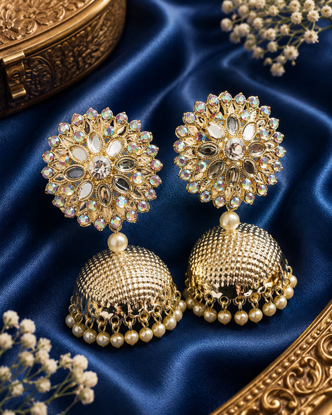 Pearls & Stone Design Beautiful Jhumka