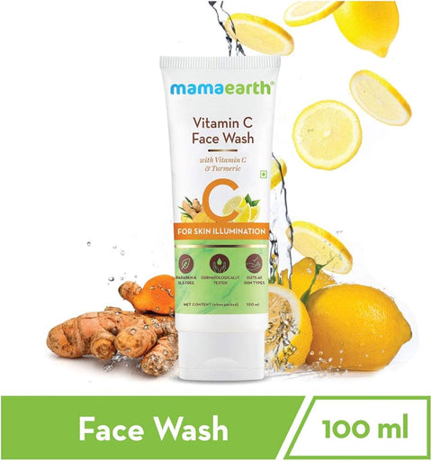 Mamaearth Vitamin C Face Wash with Vitamin C and Turmeric for Skin Illumination - 100ml