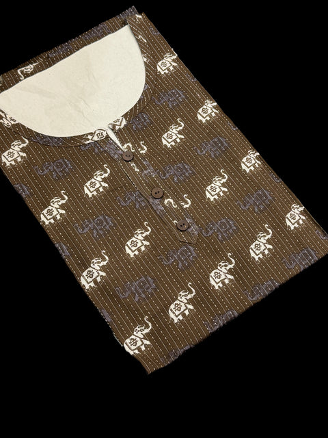 Pure Cotton based Printed short Kurti for girls /Ladies (Size 38 - length 28 inches, Size 42 ,46, 48 length -31 inches)sleeves 17 inch