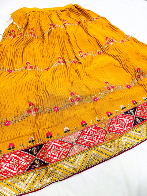 Peacock embroidery work lehnga with embroidery work beautiful Blouse and Pakistani multicoloured dupatta