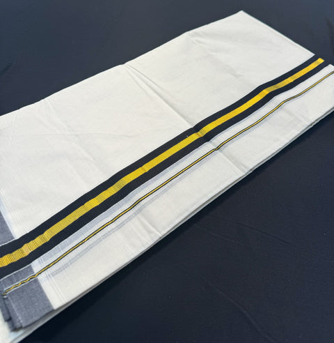 LWoven Cotton Kerala Mundu / Dhoti in Off White ( 4 mtrs )
