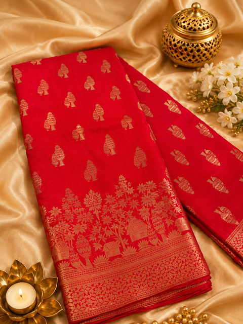 Very Soft Pure chiffon based Beautiful zari work Banarasi look Saree(Blouse Shown Is For Reference Only. The Blouse Piece Is Included With The Saree As Unstitched Fabric)(slight variation in color and design is possible )