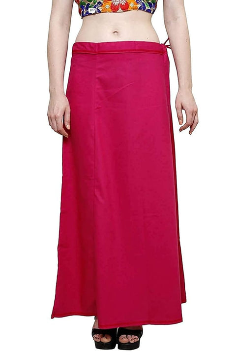 Magenta Pink color cotton Petticoat