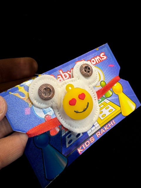 Smiley Kids Rakhi in light blink pack