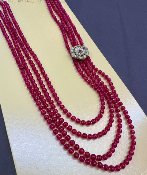 Pearls beautiful mala for groom sherwani