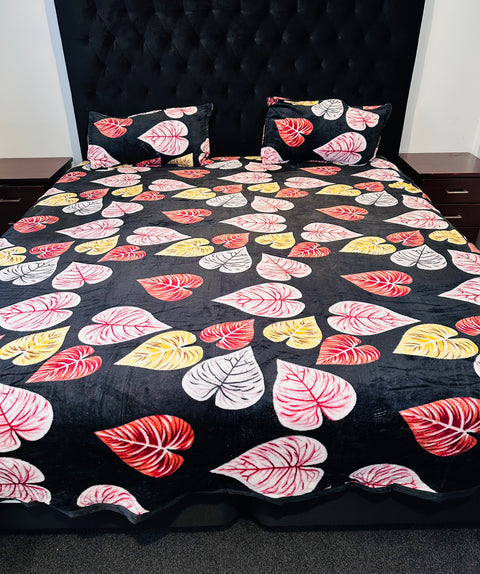 Fleno Warm Winter Bedsheet (108 Inches X 108 Inches )