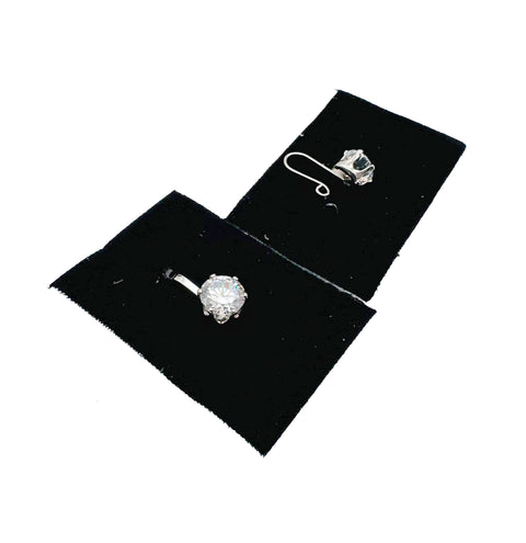Silver stone nose stud( Without Piercing) Clip on
