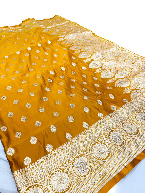 Beautifully Designed Banarasi Silk Saree With Heavy Handwork With Stones & Zari