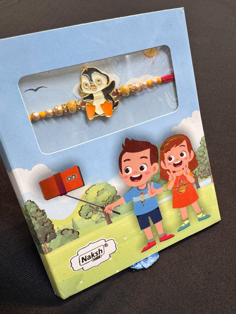(Video clip attached)KIDS special Beautiful Rakhi in nice pack gift box with beautiful message