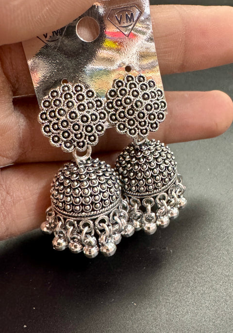 Beautiful oxidised small jhumka