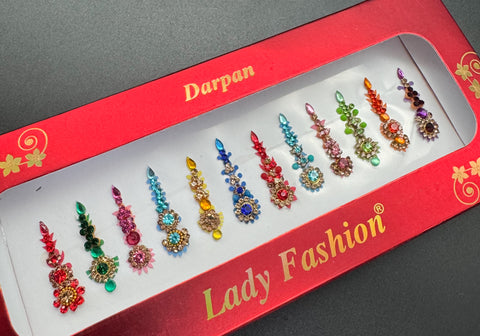 Multicolour Bindi with beautiful Stone work