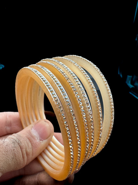 Golden stone Churra Bangles set (6 bangles in set )price per set
