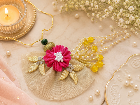 Bhabhi Rakhi Pearls beaded Beautiful  Work latkan style