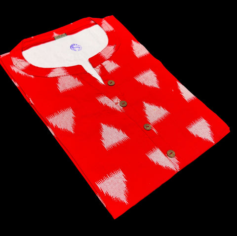 Pure Cotton based Printed short Kurti for girls /Ladies (Size 38 - length 28 inches, Size 42 ,46, 48 length -31 inches)sleeves 17 inch