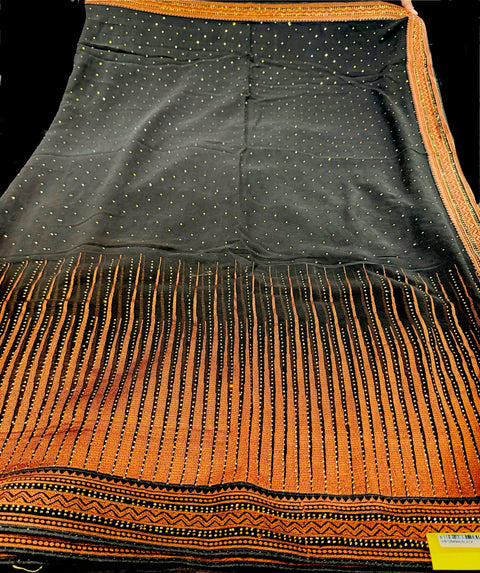 Pure georgette base all over fine stone work beautiful saree