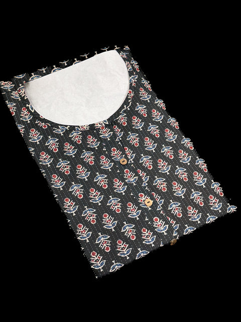Pure Cotton based Printed short Kurti for girls /Ladies (Size 38 - length 28 inches, Size 42 ,46, 48 length -31 inches)sleeves 17 inch