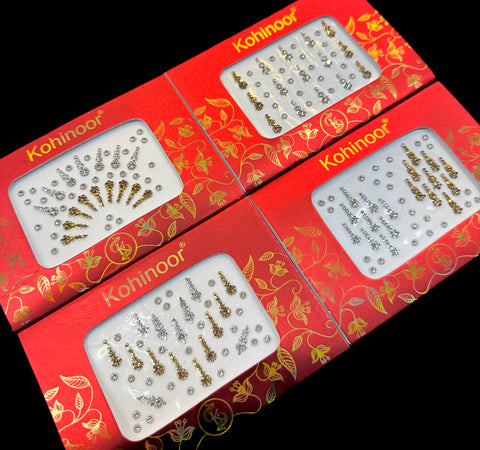 Golden and silver stone Bindi(price per pack)