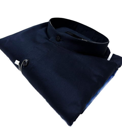 Cotton based beautiful mat look plain Chinese Collar Shirt