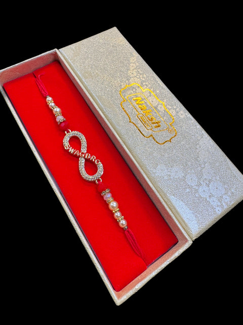 AD stone Beautiful Rakhi in nice pack gift box