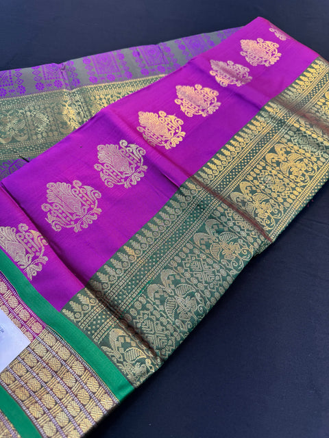 Art Silk Sarees with contrast Pallu and Blouse