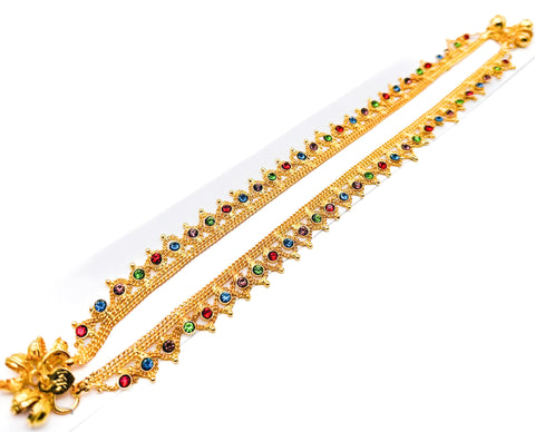Stone work beautiful Anklets (pair)