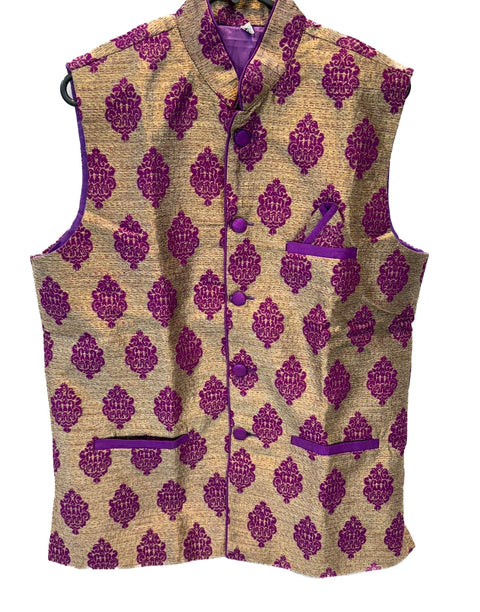 Purple color Men’s Waistcoat/kurta Jacket