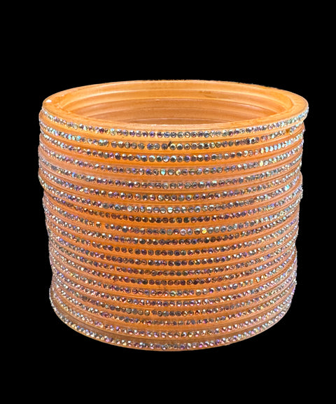 Golden stone Churra Bangles set (6 bangles in set )price per set