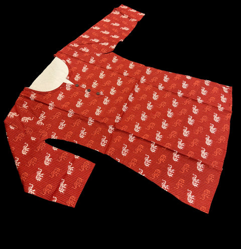 Pure Cotton based Printed short Kurti for girls /Ladies (Size 38 - length 28 inches, Size 42 ,46, 48 length -31 inches)sleeves 17 inch