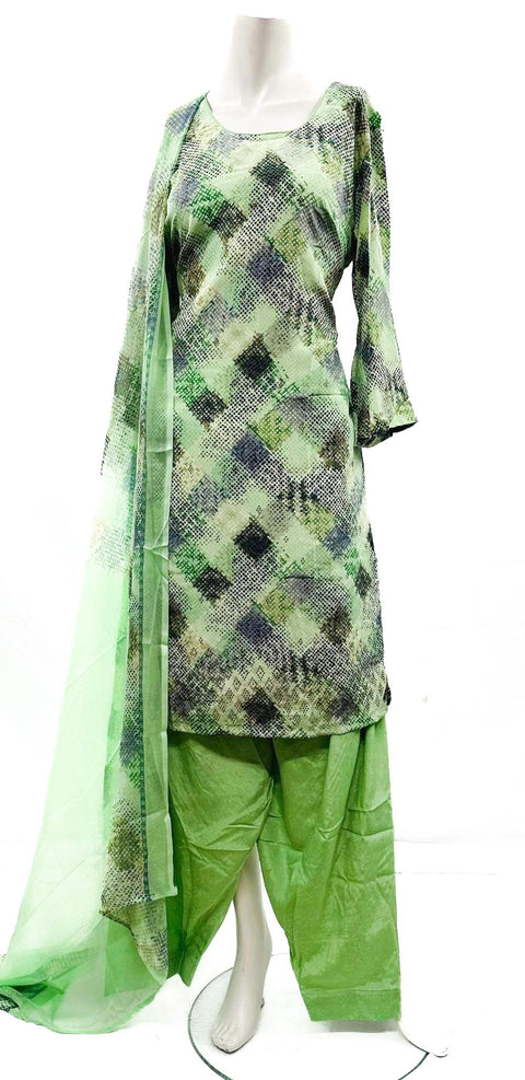 Crepe silk based floral printed Salwar Suit