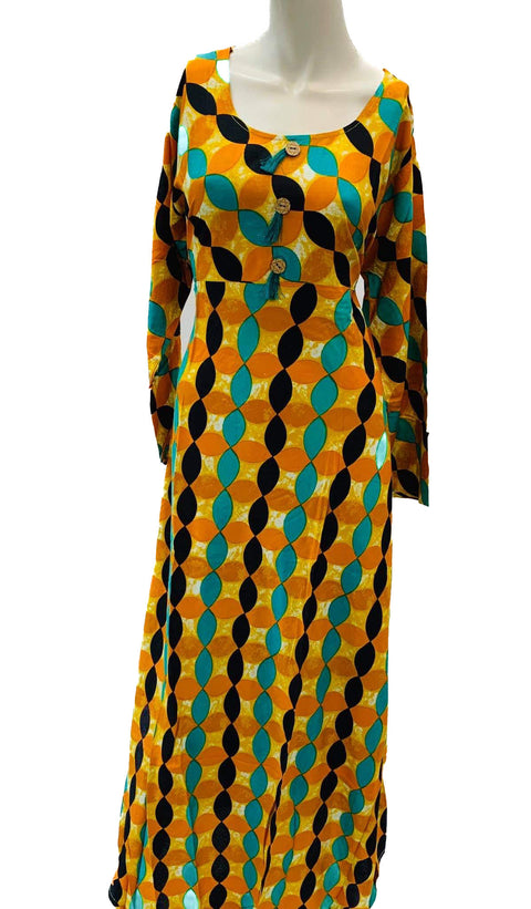Printed flayer rayon kurti