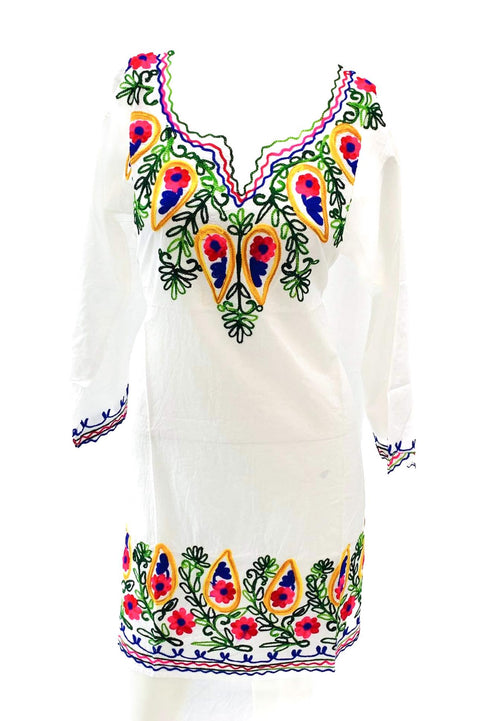 Summer Cotton kurties or top 100% cotton fabric with embroidery