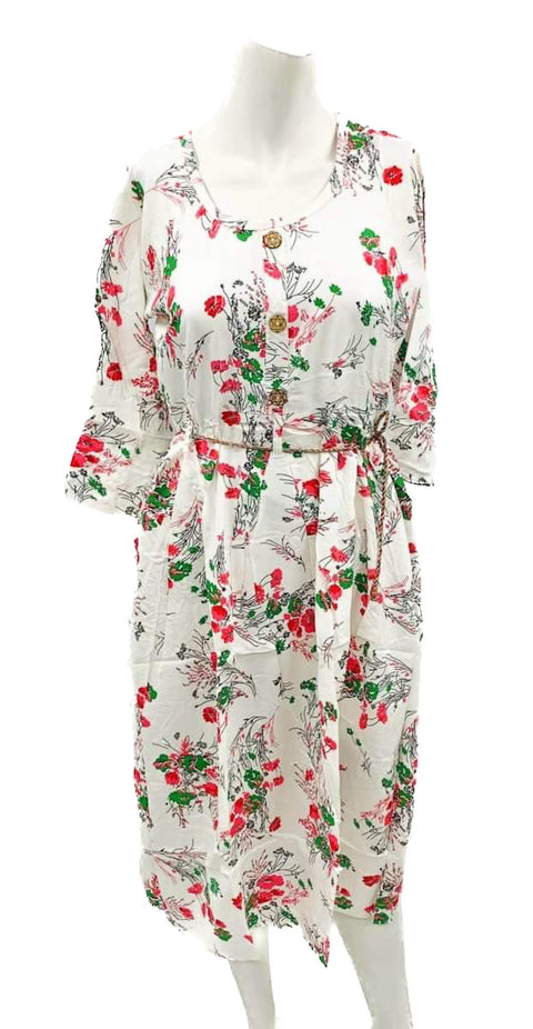 pure rayon based printed flared kurti