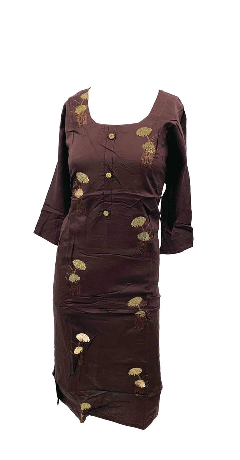 rayon based flared embroidered kurti