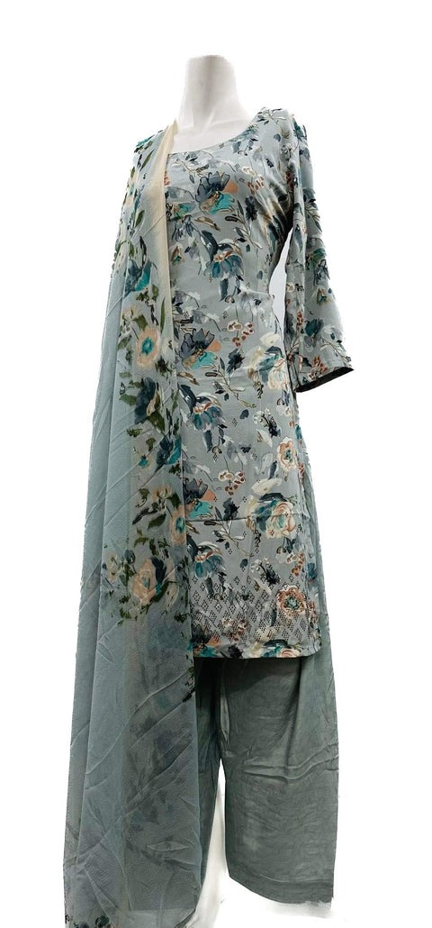 Crepe silk based floral printed Salwar Suit