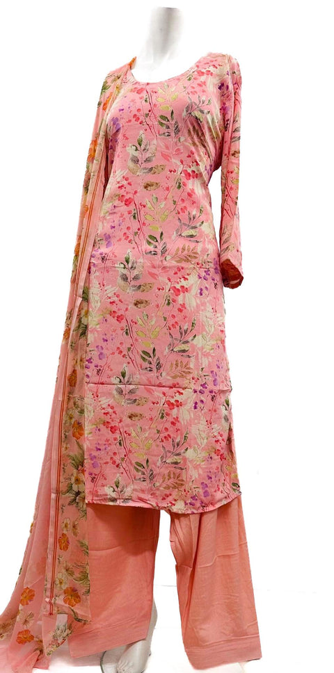 Crepe silk based floral printed Salwar Suit