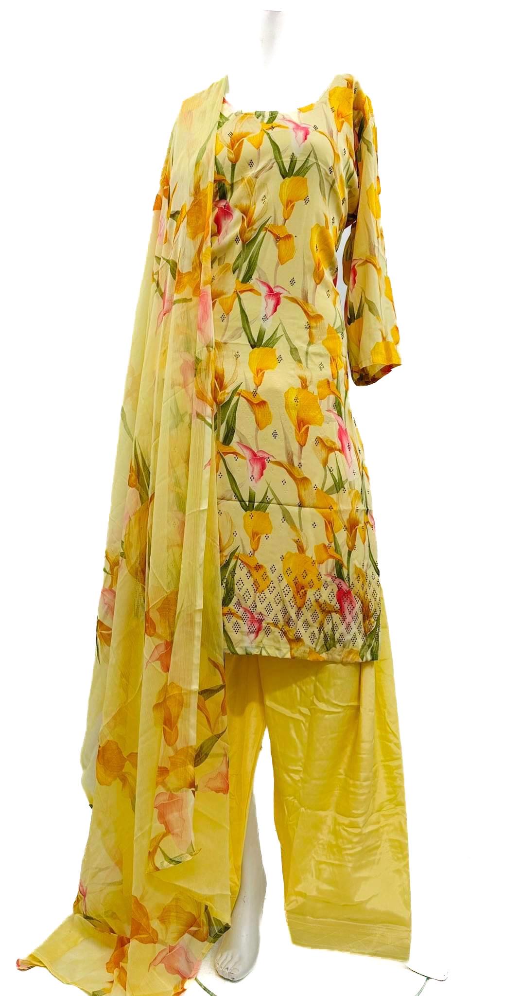 Crepe silk based floral printed Salwar Suit– Saheli Ethnic Indian Wear