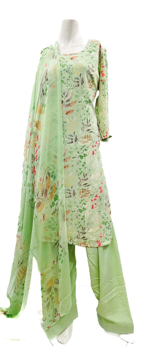 Crepe silk based floral printed Salwar Suit