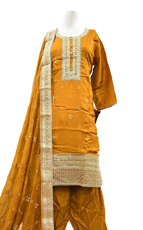 Opada Silk based golden thread work Salwar Suit